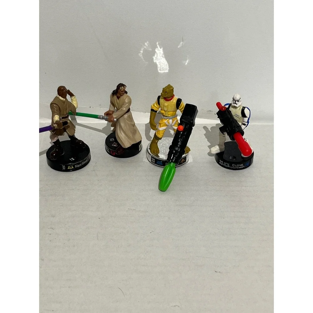 Star Wars‎ Attacktix Battle Figure Lot 4 Mace Windu Bossk Agen Kolar Hasbro 2005
